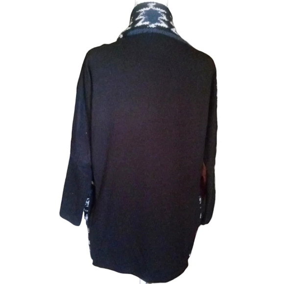 Anthropologie Dolan Santiam Open Front Cardigan Black Blue Size Small - Picture 6 of 8